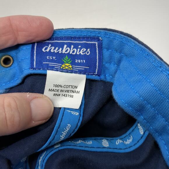 Rooster Slideback Baseball Cap Blue One Size Adjustable Embroidered Chubbies - Picture 9 of 9